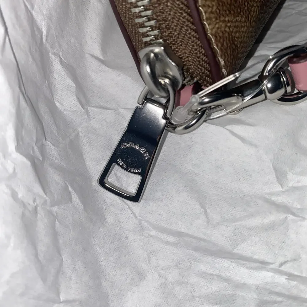 Coach Long Zip Around Wallet With Detachable Card Case In Signature Canvas